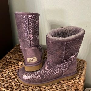 Women's UGG Kimono 2 Heirloom lilac Silver Metallic Size 7